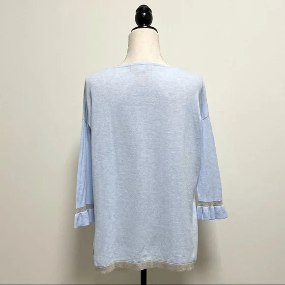 Lilly Pulitzer Charla 3/4 Ruffle Sleeve Sweater - Picture 4 of 9